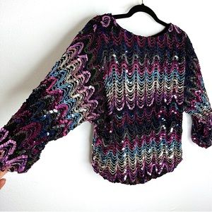 Vintage Sequin Party Top